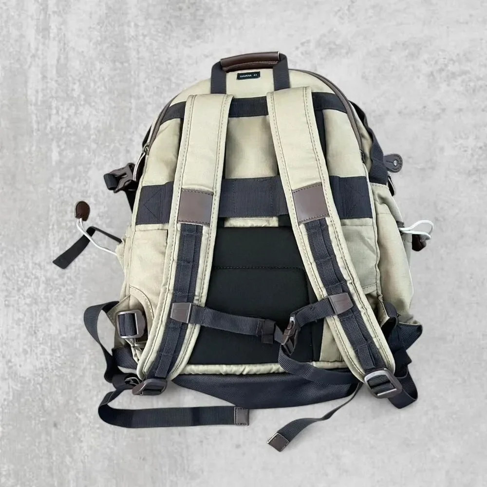 NWOT Vanguard Havana 41 Camera Backpack Khaki Canvas DSLR Bag w/ Rain Cover